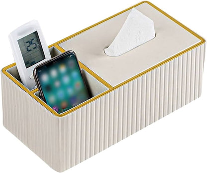 Leather tissue box