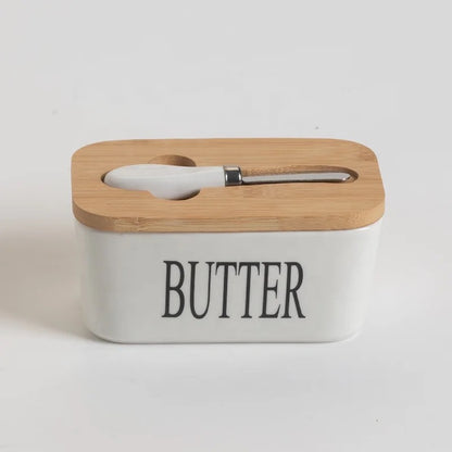 Rectangular sealed box storage for butter