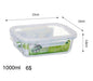 Glass food storage with sealed lid