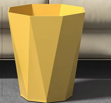 Diamond shape trash can yellow color