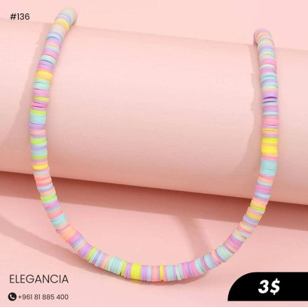 Pink Series Flat Round Polymer Clay Beads DIY Earrings Bracelet