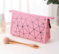 Makeup bag pink and black holographic design