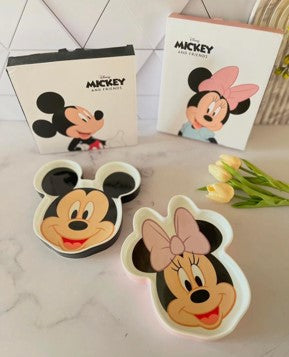 Mickey and Minnie mouse plates (Same shape of minnie and mickey)