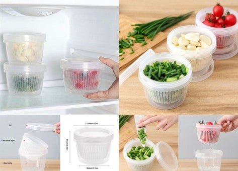 Reusable plastic food storage container