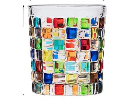 Coloring square glass cup