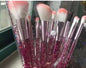 Pink makeup brushes