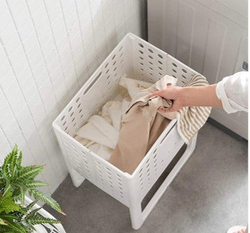 High Quality Household Folding Laundry Basket Plastic Dirty Clothes