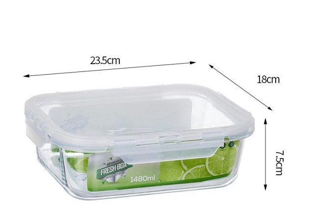 Storage box with sealed lid : 1480 ml