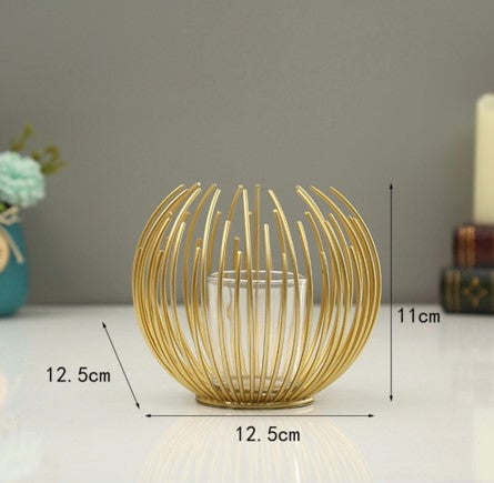 Gold wire candle tealight holde