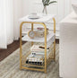 Modern side table white and gold