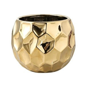 Gold indoor small flower pot